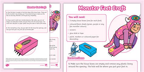 Monster Feet Craft Instructions