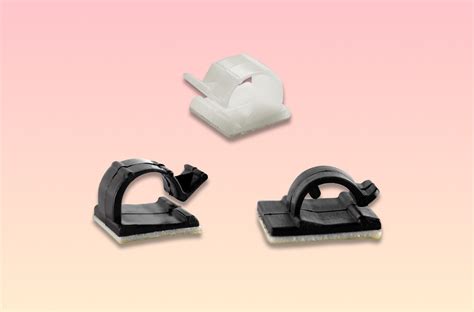 Self Adhesive Round Cable Clamp for Cable Ties | Surelock Plastics ...