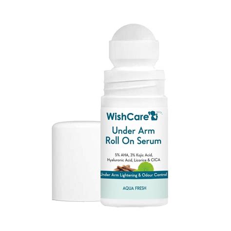 WishCare Underarm Roll On Serum - 5% AHA & 3% Kojic Acid for ...