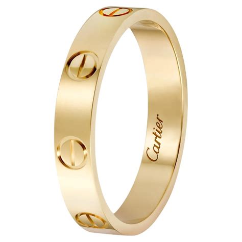 Cartier Love Ring Yellow Gold Wedding Band Size 54 For Sale at 1stDibs