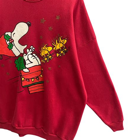 Vintage 90s Peanuts Snoopy Sweatshirt Snoopy Crewneck Snoopy Sweater ...