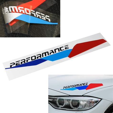 Buy iJDMTOY Iconic M-Sport Tri-Color Stripe w/ Black Performance Letter ...