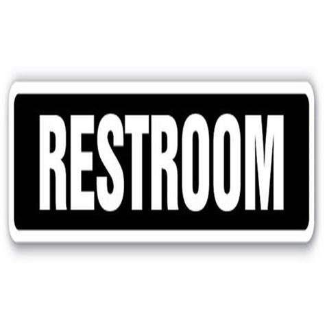 Buy SignMission D-14-SS-Restroom 14 in. Restroom Sign - Bathroom Powder ...
