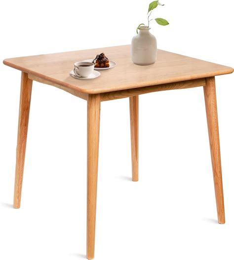 Amazon.com - OOKSEN Dining Table, Square Small Solid Wood Kitchen ...