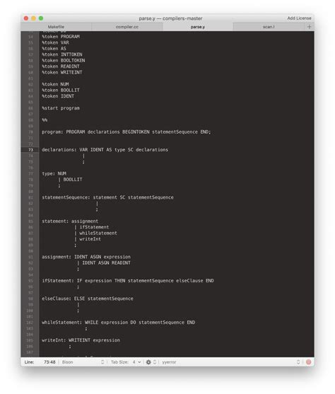Using Bison with Lex for C Language 的图像结果