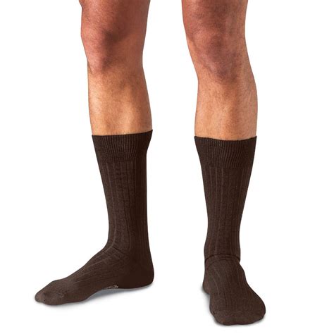 Brown Merino Wool Mid Calf Dress Socks | Boardroom Socks