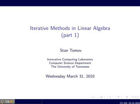 Image result for Linear Algebra Iterative Methods