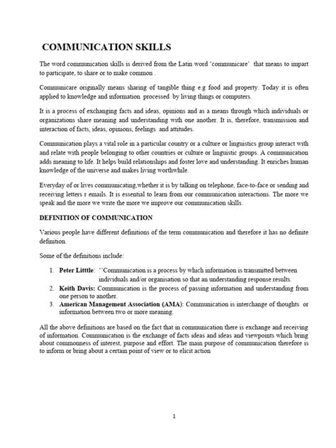 Image result for Communication Skills Lecture Notes PDF