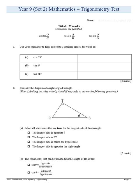 Image result for Class 9th Maths Part 2 Trigonometry Practice Set