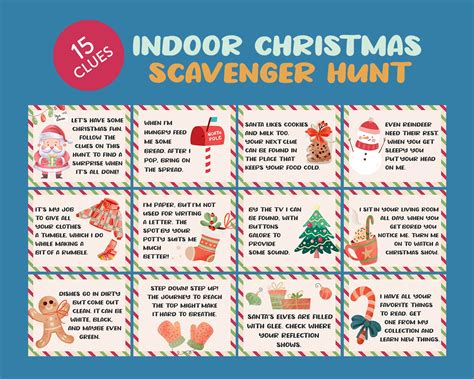 Christmas Scavenger Hunt Ideas Christmas Scavenger Hunt For Kids,