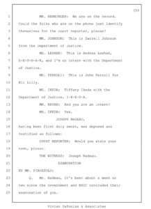 Image result for Deposition Transcript Form