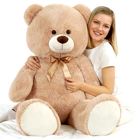 Morismos4ft Large Teddy Bear Giant Cream Teddy Bear Big Stuffed ...
