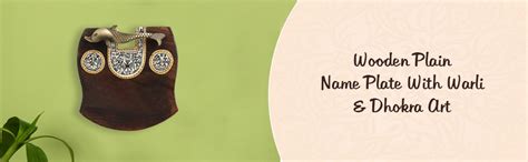 Buy ExclusiveLane Warli and Dhokra Art Mango Wood and Brass Plain Name ...
