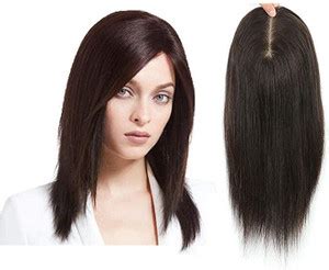 DreamExim Topper Front and Scalp Covering Extensions 3 Clip Brown Hair ...