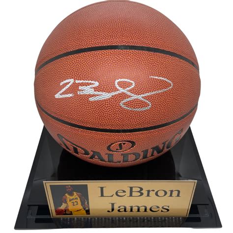 LeBron James Personally Signed Basketball with Display Case and Plaque ...