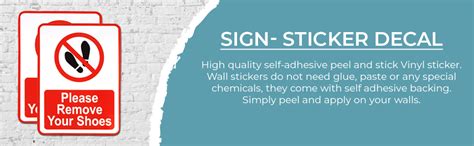 eSplanade Please Remove Your Shoes | No Shoes Allowed Sign Sticker ...