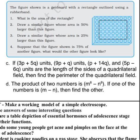 The figure shown is a geoboard with a rectangle outlined using a ...