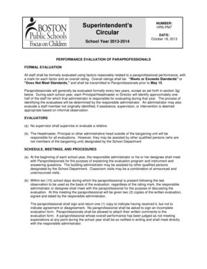 Paraprofessional Performance Evaluation Form - Blank Fillable Template ...
