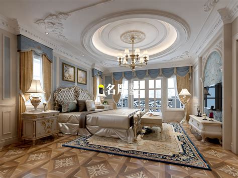 法式新古典独栋别墅-设计案例-建E室内设计网