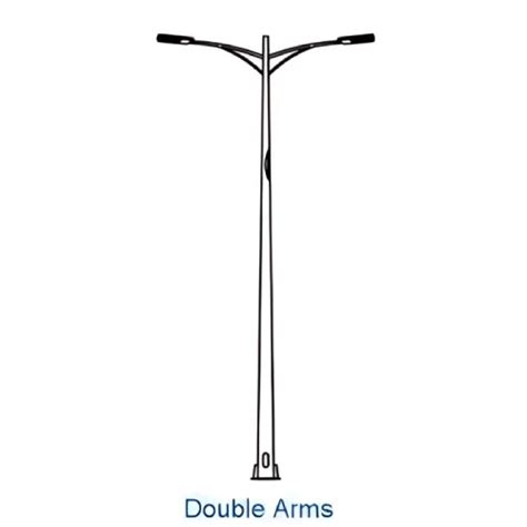 9m double/triple arm Octagonal Street Light Pole