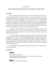 Image result for Flouride Determination Potentiometry Data Making Lab Report