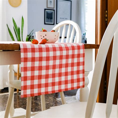 Pizzeria - Red Gingham Checks Runner – The Yard House
