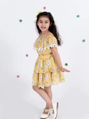 Buy SK Yellow Floral Skirts Set Online