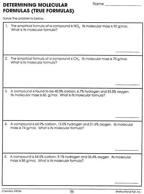 Image result for Empirical Formula Problems