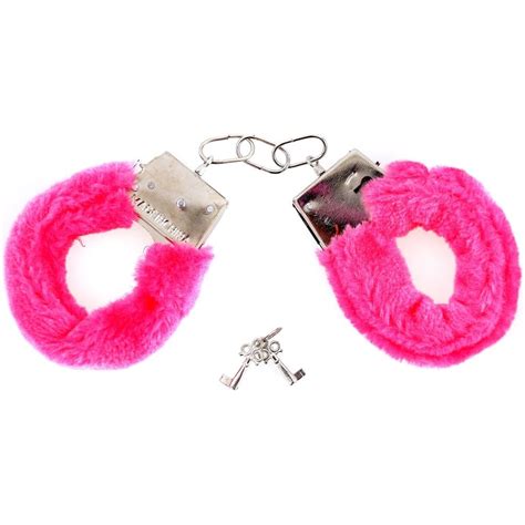 Pink Furry Handcuffs | Hen Party Superstore