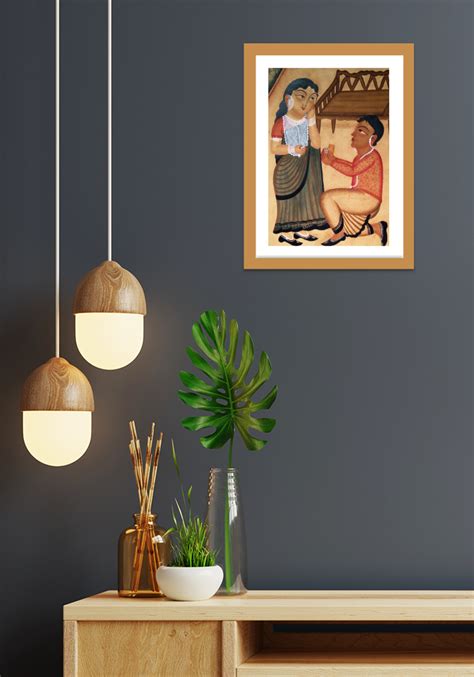 Buy Marry Me : handpainted in Kalighat style by Bapi Chitrakar