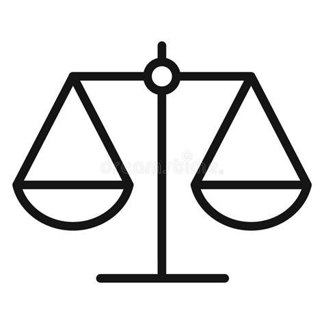 Legal Balance Scale Symbol Representing Justice and Fairness Stock Vector - Illustration of ...