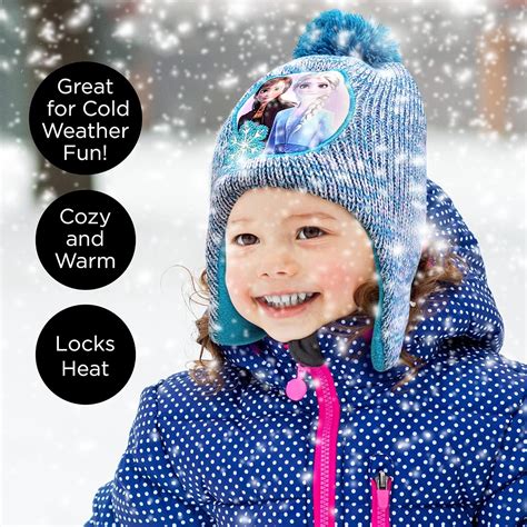 Buy Disney Girls' Frozen Winter Hat and Kids Gloves Set, Elsa and Anna ...