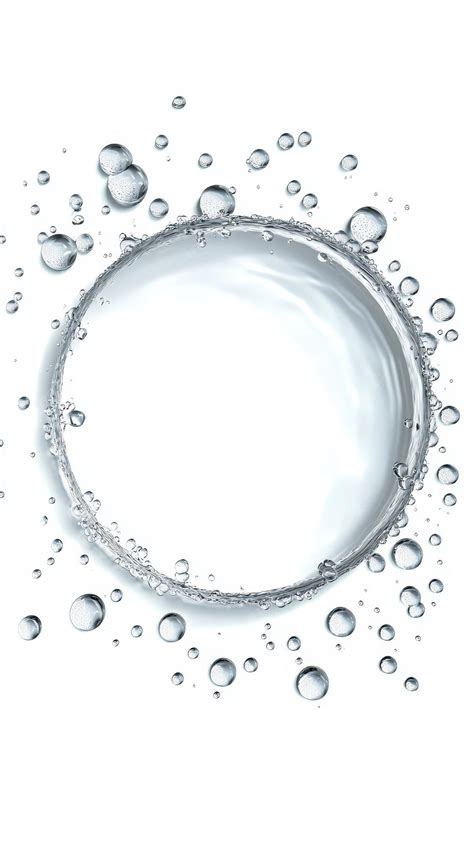 Circle Frame of Water Drops on White Background | Premium AI-generated ...