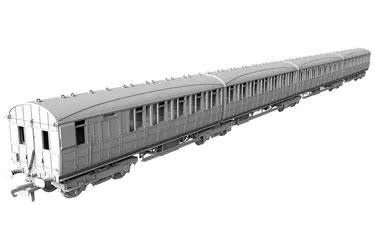 C2001B Clark Rail Works OO Gauge Quad Art Set No. 74, LNER Teak