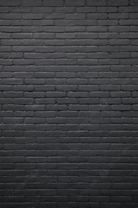 Vertical Part Of Black Painted Brick Wall Photo Background And Picture ...