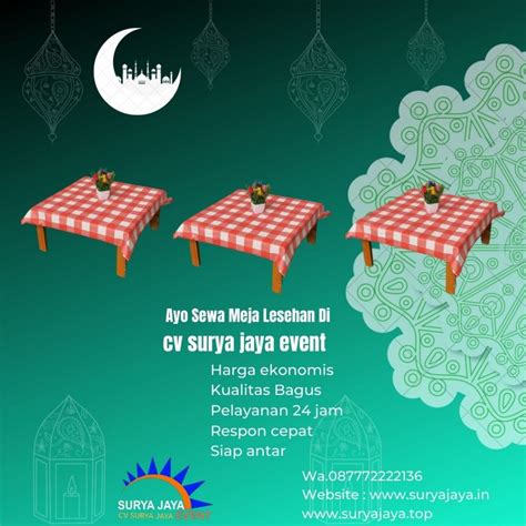 Rental Meja Lesehan Untuk Event Bulan Ramadhan