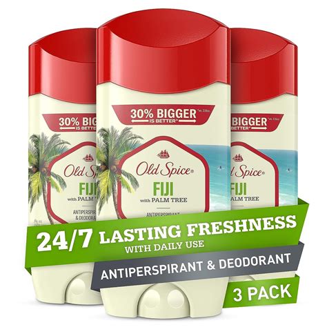 Old Spice Men's Antiperspirant & Deodorant Fiji with Palm Tree, 3.4oz ...