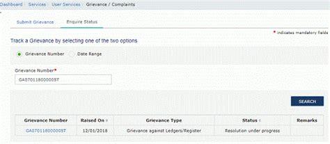 GST Filing Ledger Related Grievances (PMT-04)- Manual and FAQs