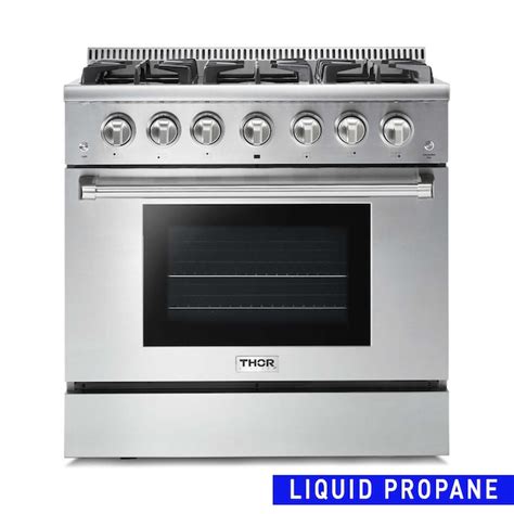 Thor Kitchen 36-in 6 Burners 5.2-cu ft Freestanding Liquid Propane Gas ...
