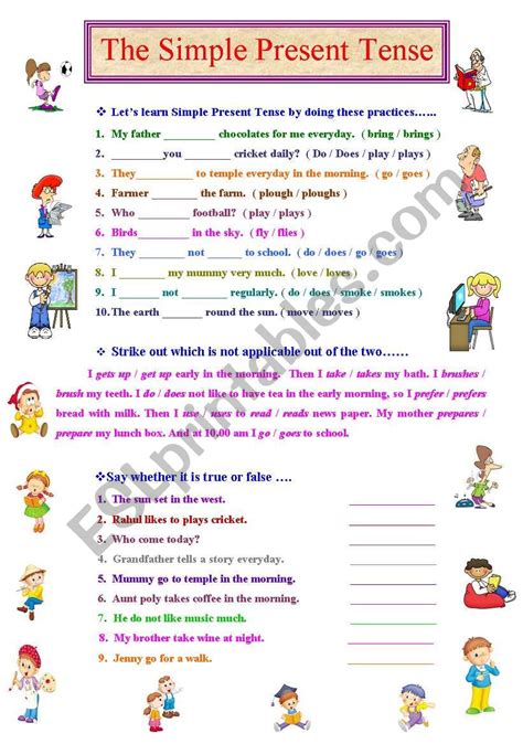 Image result for Simple Present Practice ESL