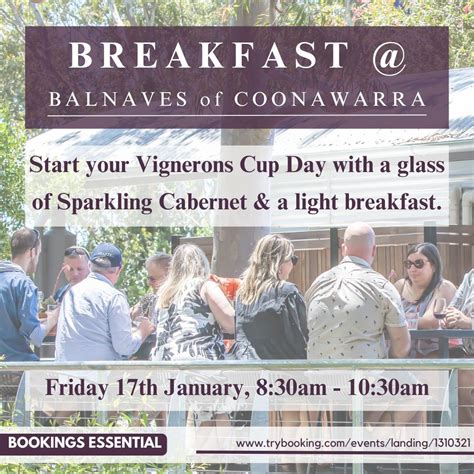 Breakfast @ Balnaves, 15517 Riddoch Highway, Coonawarra, SA, Australia ...
