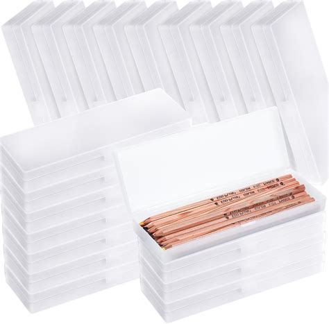 Crtiin 100 Pack Pencil Boxes Bulk Clear Plastic India | Ubuy
