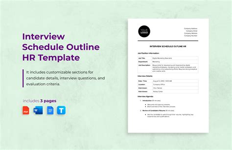 Interview Notes HR Template in Word, PDF, Google Docs - Download ...