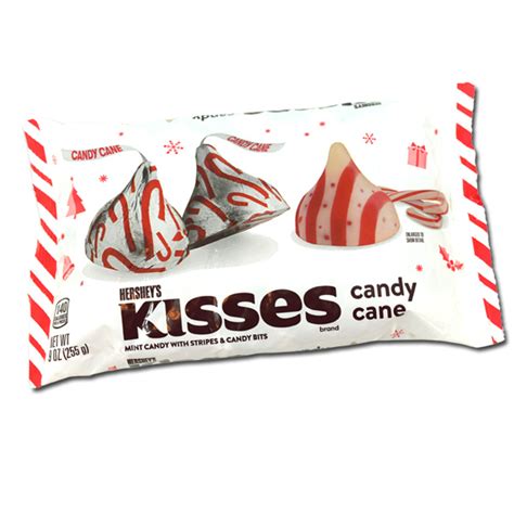 Candy Cane Hershey's Kisses 9oz - candyheavenshop.com