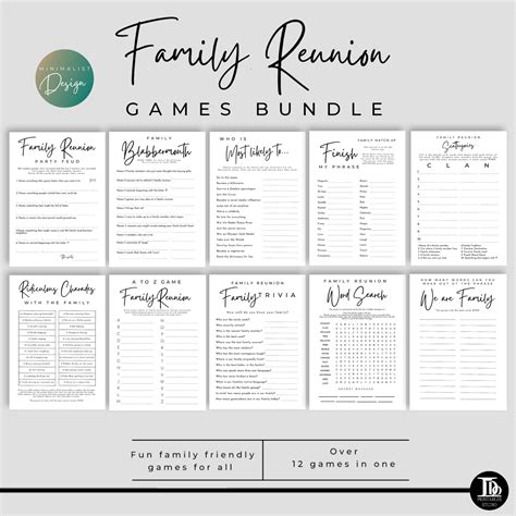Family Reunion Games Bundle for Adults and Kids Fun Family Party ...