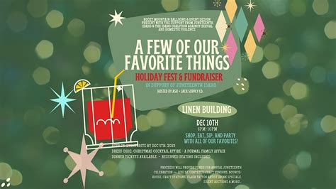 2023 ‘A Few of Our Favorite Things’ Holiday Fest & Fundraiser, The ...