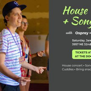 Cuddle Concert/Song Circle with Osprey and Jen Wagner, 3957 NE 32nd Ave ...