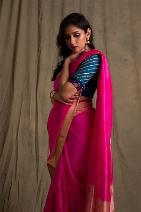 Lopa - Pink Silk Chanderi Saree – Priyanka Raajiv