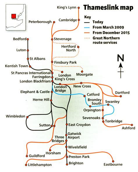 Thameslink train / rail maps