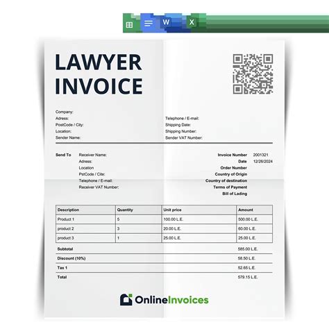 Itemized Invoice Template Free Download